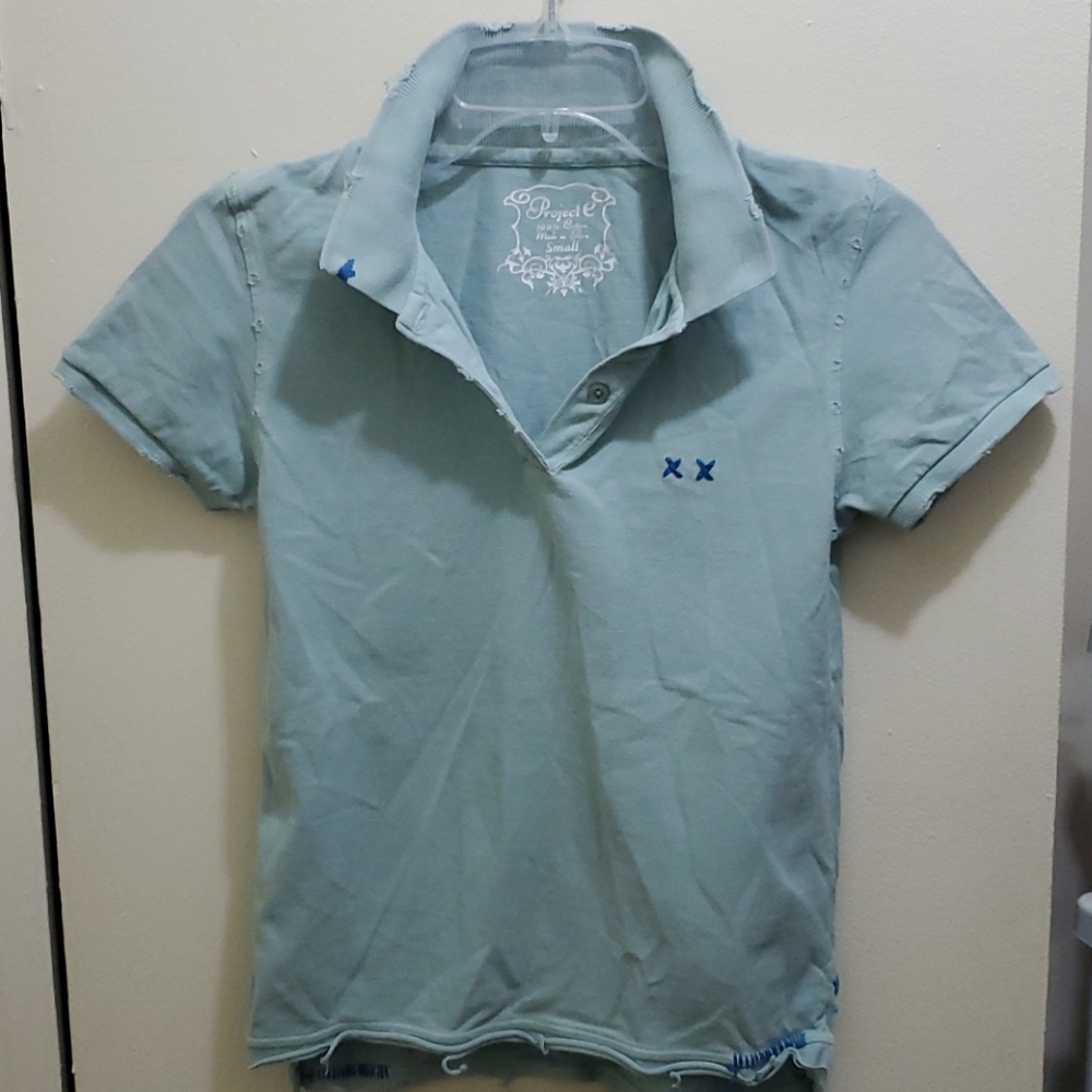 🔵2 for $15🔵 PROJECT E TEAL POLO